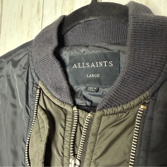 All Saints Braddock Bomber Jacket Large
